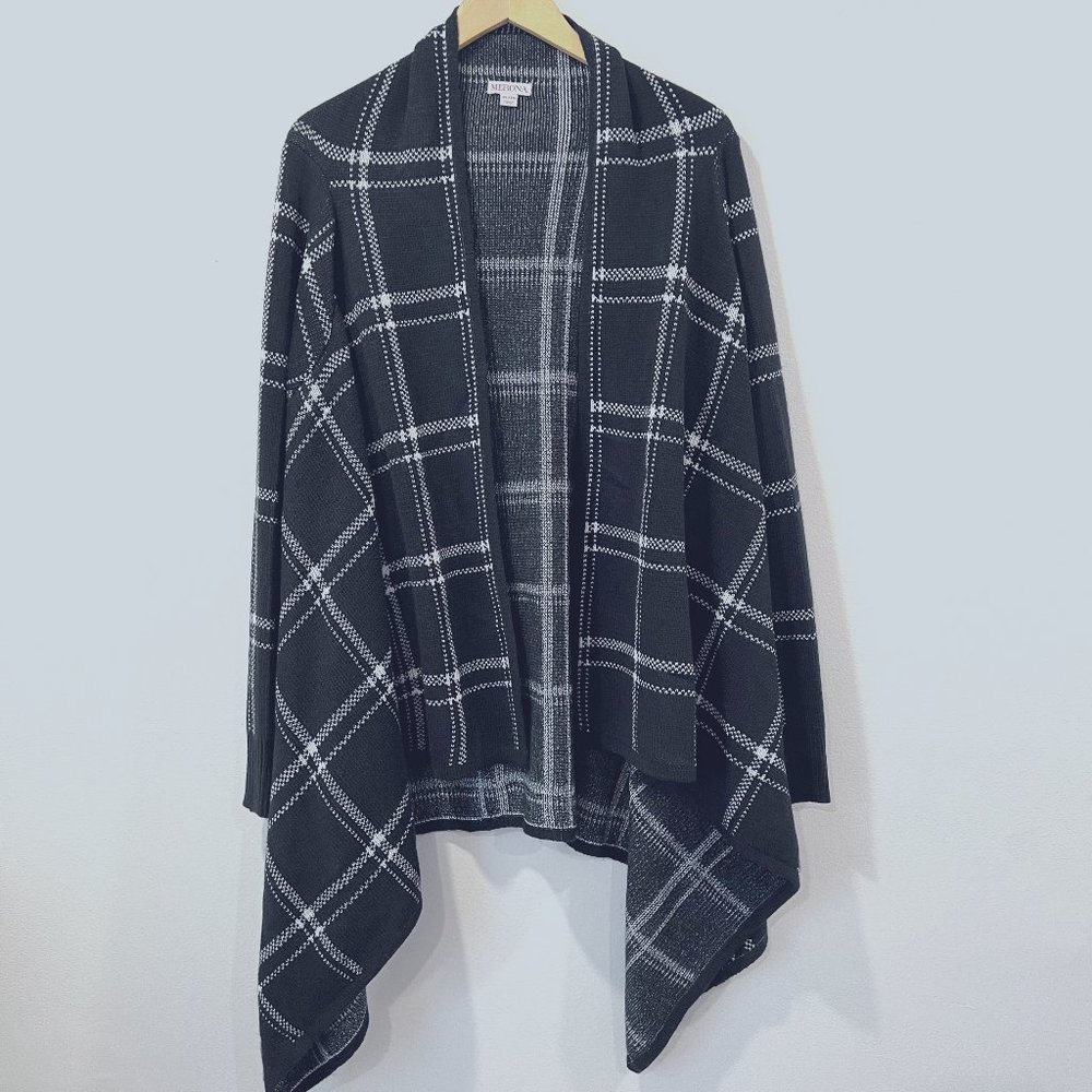 Merona Plaid Wrap Blanket Cardigan Size XL